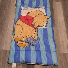 Vtg 1990s Winnie The Pooh Disney Indoor Sleeping Bag 30"x 57" Slumber Party