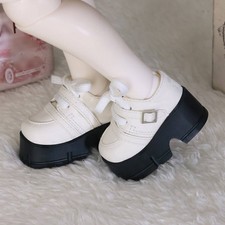 1/4 BJD Shoes Black and White PU Doll Boots Easy to Match