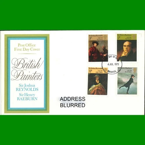 FDC British Painters Commemorative, Post Office First Day Cover, 4.7.1973 - Picture 1 of 3