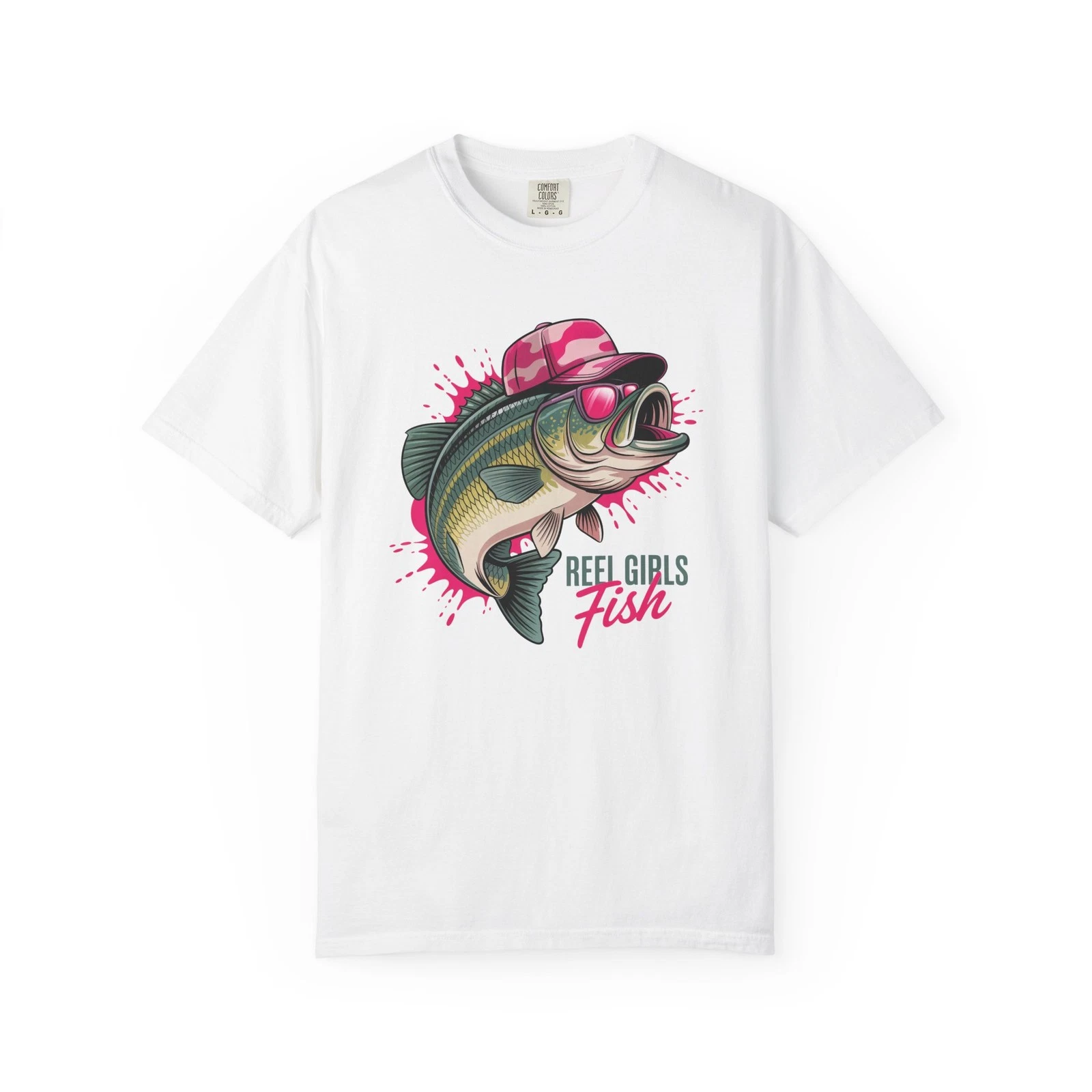 Reel Girls Fish Shirt- Cute Bass Fishing Graphic Tee, Womens Fishing Tshirt
Opens in a new window or