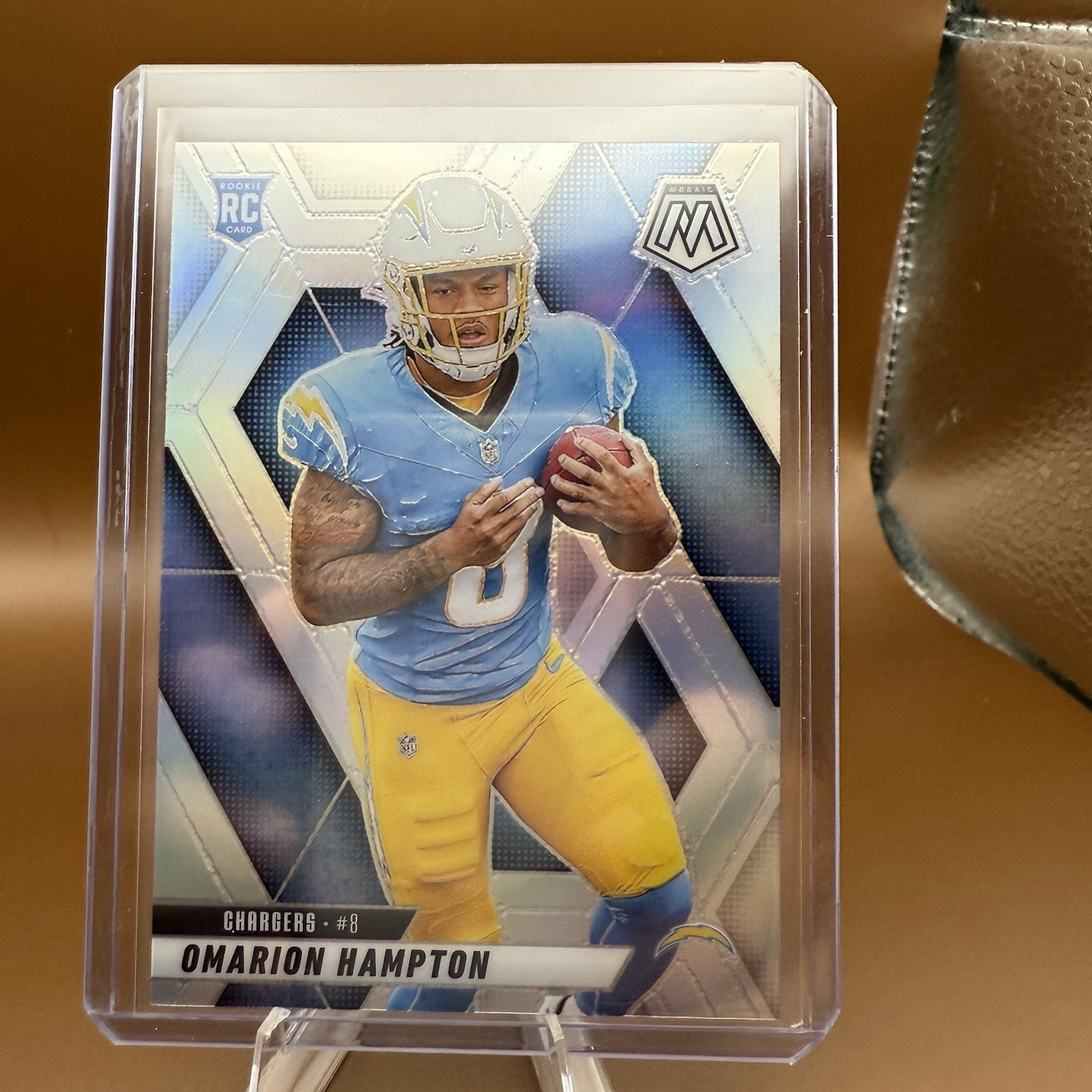 ✨2025 Panini Mosaic OMARION HAMPTON Silver Holo Prizm SP Rookie RC #335 Chargers