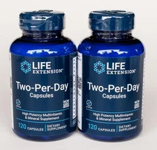 Life Extension 2 bottle Pack Two Per Day Potent Multivitamin
