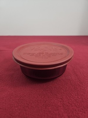 Corningware Visions Ribbed Cranberry (C-16-B) 1 Pint Dish w/ Lid Cover (V-16-PC)