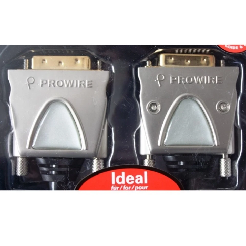 PROWIRE HQ 5m DVI-Kabel DVI-D Stecker Dual-Link Gold für PC Monitor TV Beamer .. - Bild 3 von 4