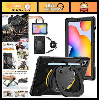 Galaxy Tab S6 Lite Case 10.4'' - Shockproof, 360° Rotating Stand, Pen Holder, Str