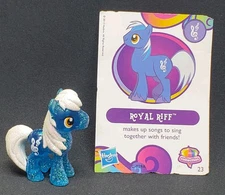 FIM Diamond Crystal My Little Pony Figure Glitter Royal Riff 2010 W/ Card