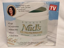 Aussie Nads No-Heat Hair Removal Gel Lotion Soap Kit Natural Kiwi Chamomile 6oz 