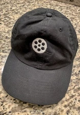 Black Film Reel Embroidered Dad Hat Adjustable Strapback Cinema Movie Cap