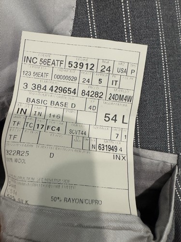 5450 $ Tom Ford anthrazitgrauer Nadelstreifen Zweiteiler Anzug 54 L / 44 lang *einmal getragen* - Bild 18 von 24