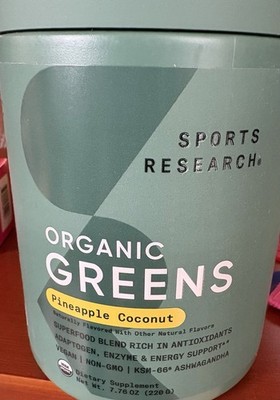 Organic Greens Superfood (20 Servings) 7.76oz by Sports Research  BB: 11/2027