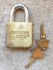 American Lock padlock  A5570  KA Solid Brass  with same keys XJ12