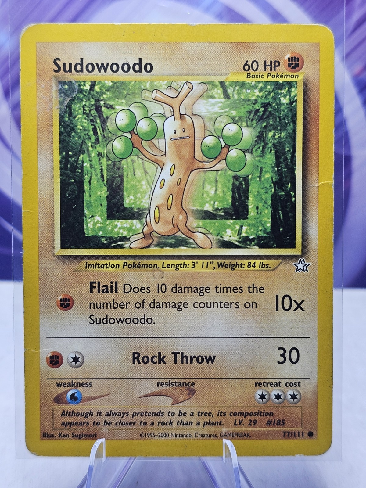 Sudowoodo 77/111 Common Neo Genesis Pokemon Unlimited HP DMG