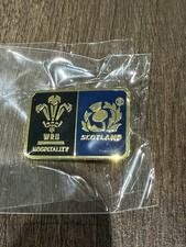 Wales Vs Scotland WRU Six Nations Pin Badges New In Wrapper.