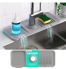 Sink Splash Guard 5 Design For Fast Drying 17.7" x 5.5" w/2.55" Opening
