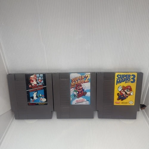 Super Mario Bros. Nintendo NES Mario 2 Mario 3 Lot Of (3) Tested Works