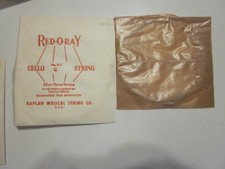 VINTAGE RED-O-RAY SILVER PLATED BRONZE CELLO STRING G 513 BY KAPLAN MUSICAL