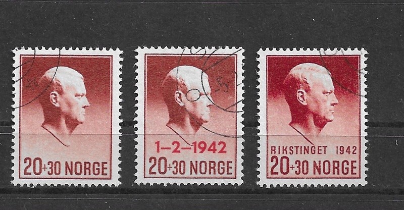 NORWAY SCOTT# B25-B27 USED VF  LOT#550