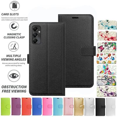 Samsung Galaxy A05S Hülle Cover Flip Folio Leder Geldbörse Kreditkarten Slot