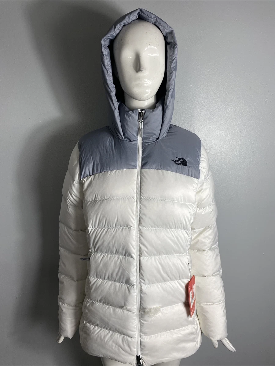 NWD The North Face Women's Nuptse Ridge Parka TNF White/Mid Grey