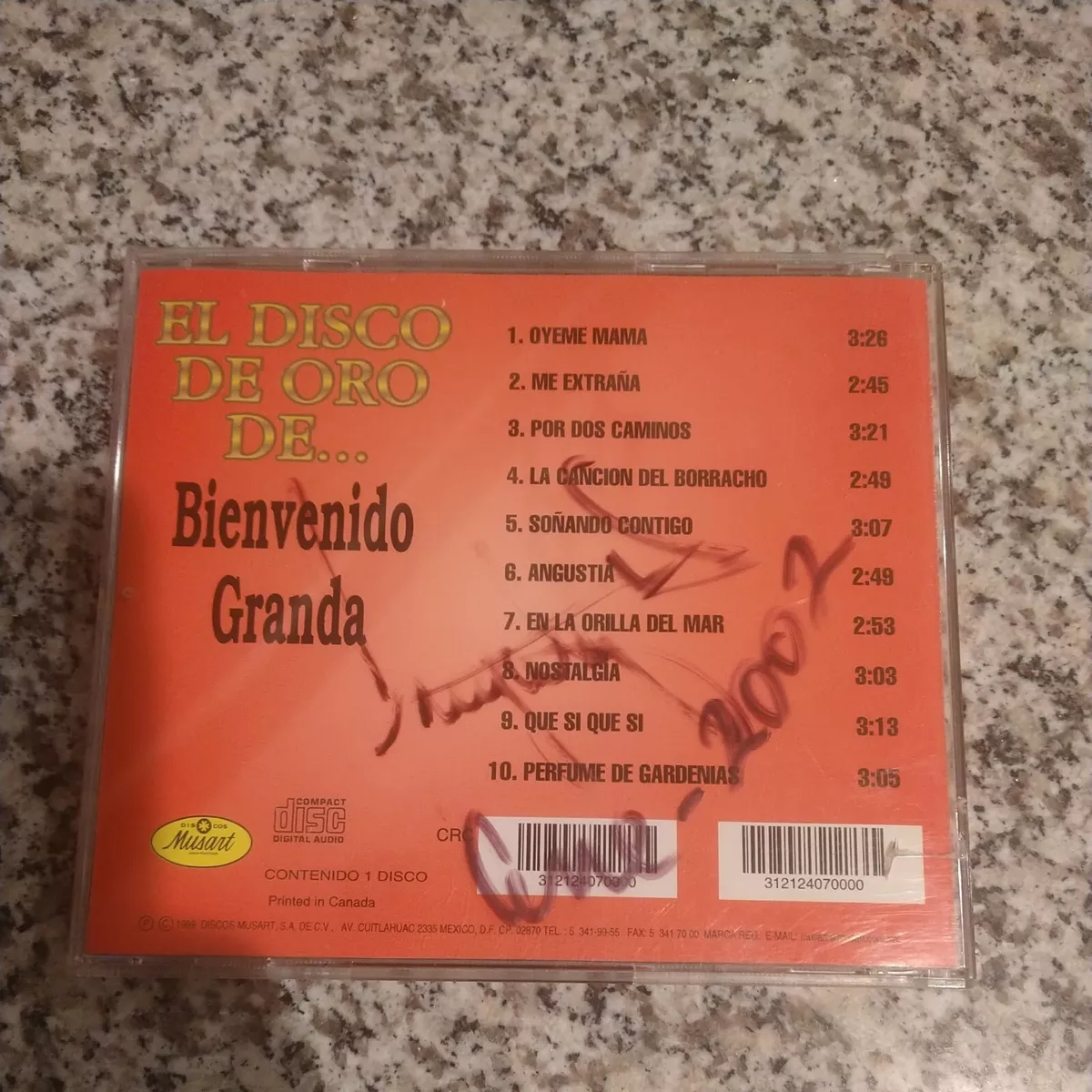 El Disco De Oro De Bienvenido Granda Cd 1999 PreOwned