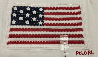 Polo Ralph Lauren Women's Embroidered American Flag Americana July