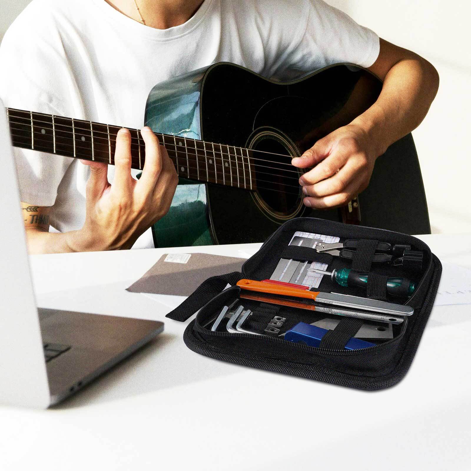 LEKATO 25Pcs Guitar Repair Tool Kit Maintenance Parts For Bass Banjo Ukulele