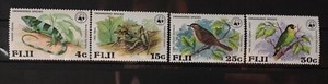 Fiji ,Birds,Reptiles WWF,MNH  S.C.#397-00 S.C.V.$20+ Complete set of 4 