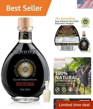 Oro Gold PGI Barrel-Aged Balsamic Vinegar from Modena - 8.45oz with Cork Pourer