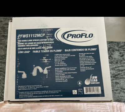 Proflo Widespread Bathroom Faucet Chrome Brand New In Box