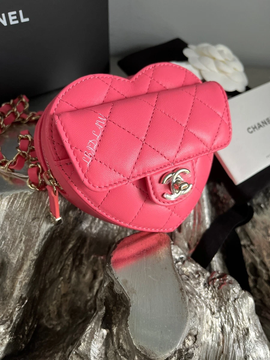 chanel heart purse pink