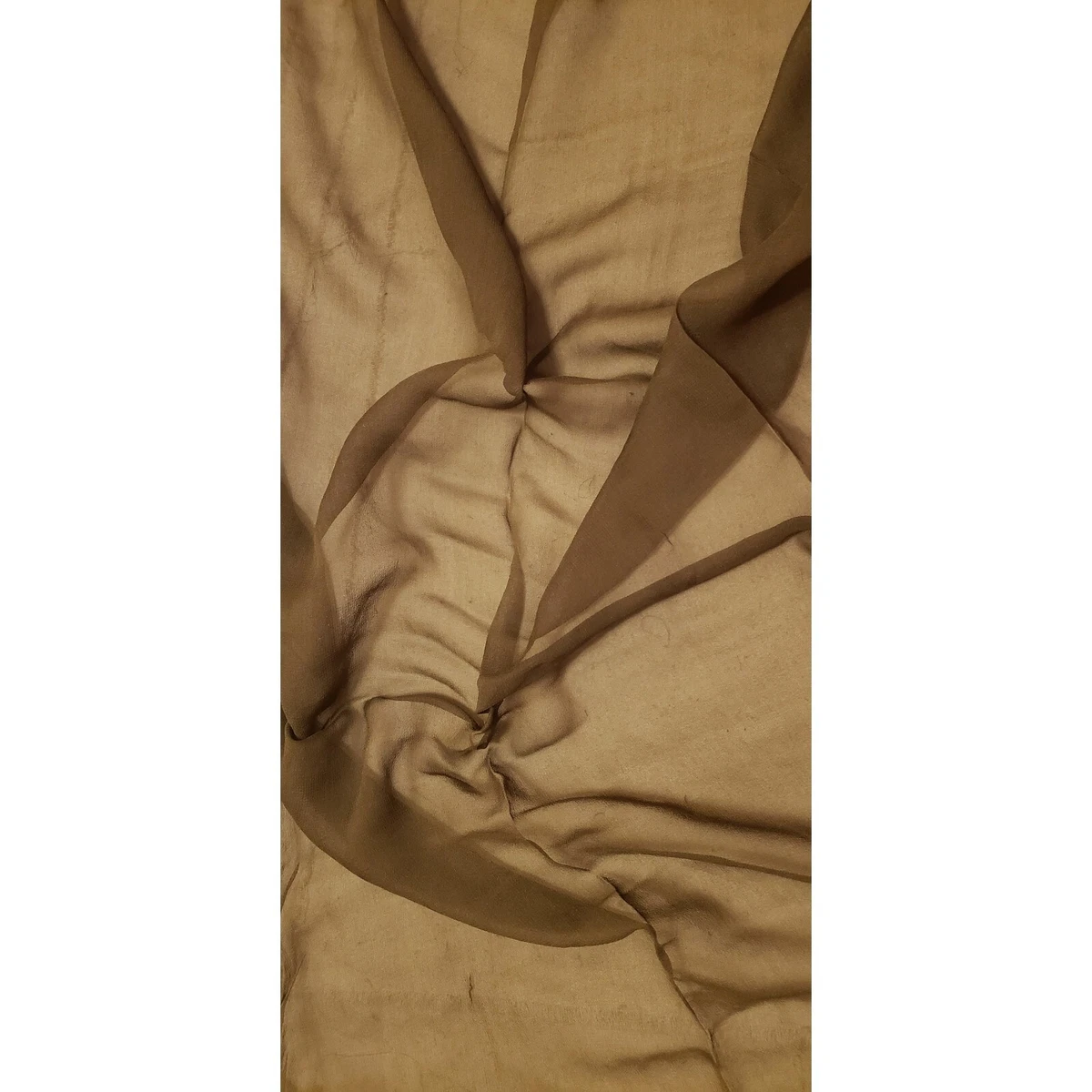 Remnant Sale Chartreuse Green Silk Chiffon Fabric 22