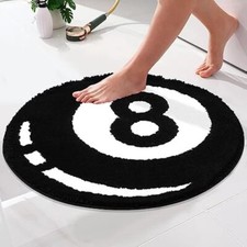 8 Ball Tufted Rug Billiards Bath Mat for Tub ...