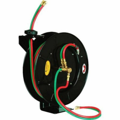 #ad 100#x27; FT Retractable Welding Hose Reel Wall Truck Mount Oxygen Acetylene Mig 1 4quot; $330.50