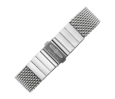 Zeppelin Uhrenarmband Metall Edelsstahl Milanaise grobmaschig m Faltschließe