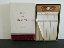 VINTAGE RARE STYLECRAFT OF BALTIMORE BRIDGE DESK & SCORE PAD LEAD UNIQUE PENCIL 