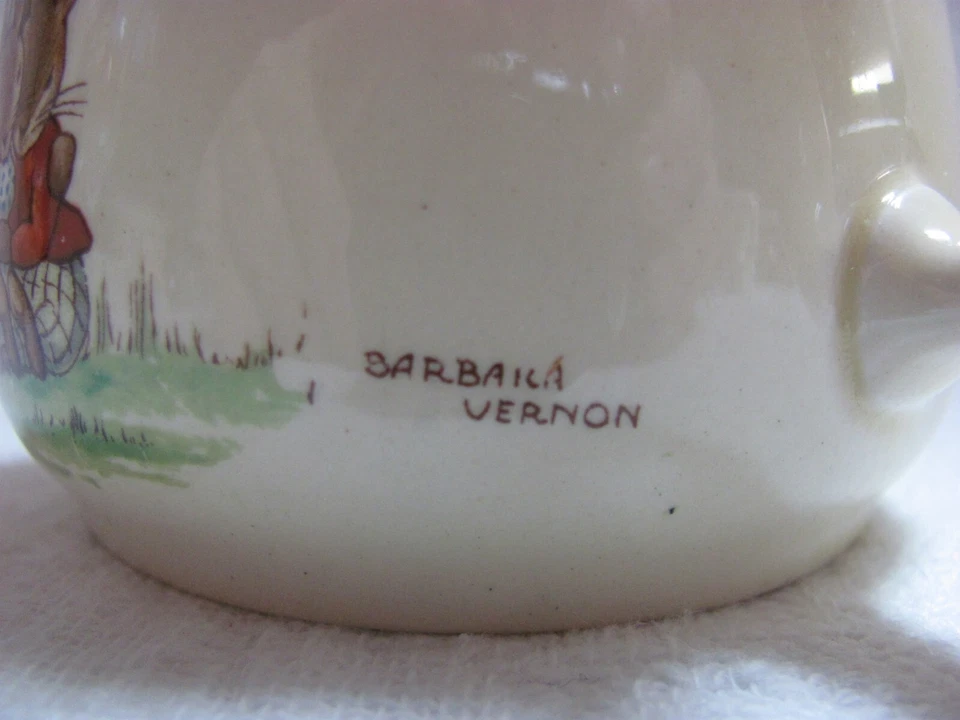 Royal Doulton Bunnykins One Handle Albion Mushroom Cup - Barbara Vernon Signed - Image 3 of 4