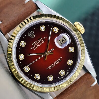 12” Neo Red Incognito LSP1042 Pony Canyon /00250 116233 | Hidden Clasp | Gold & Steel Rolex Datejust Watch | 36Mm | Dia