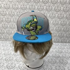 TMNT Ninja Turtles Leonardo Hong Dings Caps Snapback Gray/Blue Hat Cap Kids Size