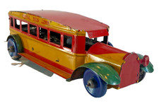 1930s MARX TIN LITHO WINDUP ROYAL BUS LINE w/ DRIVER