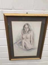 Fernando Brunetti, nudo femminile, disegno originale, disegno, nude woman