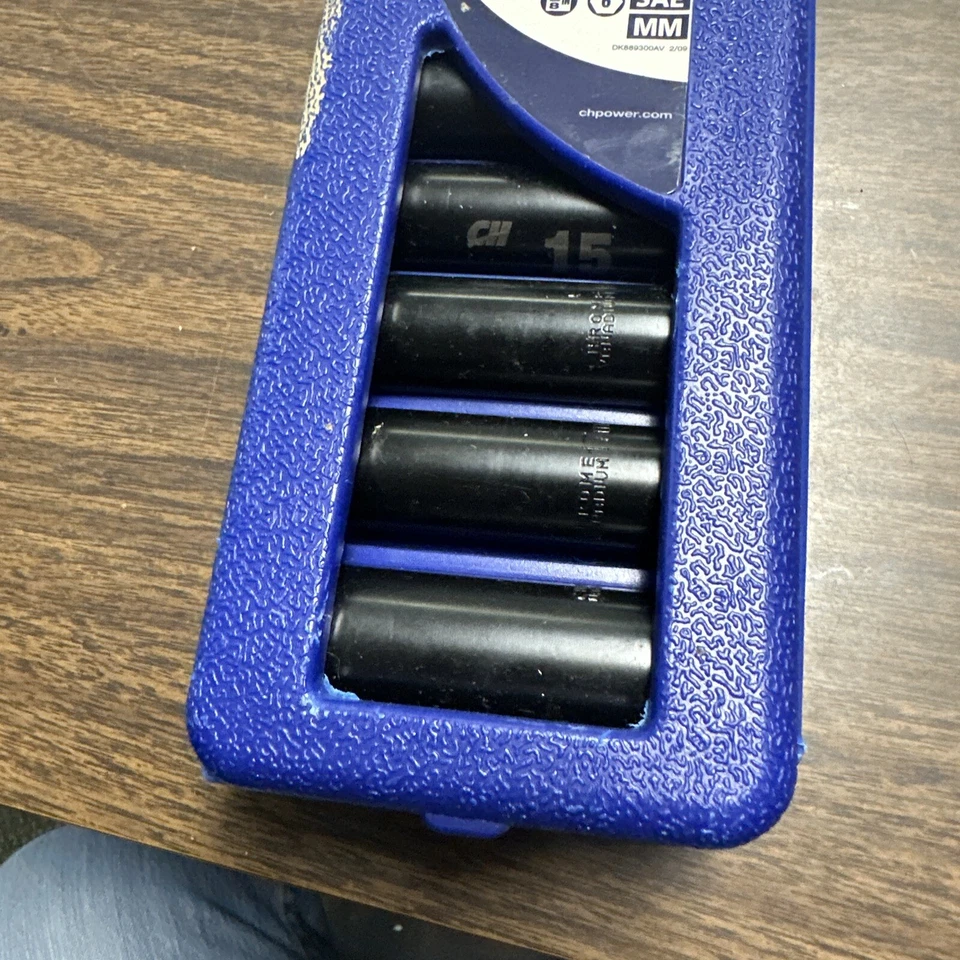 Campbell Hausfeld MP6044, 11 peças 3/8" unidade profunda SAE/conjunto de soquete de impacto métrico - Imagem 2 de 4