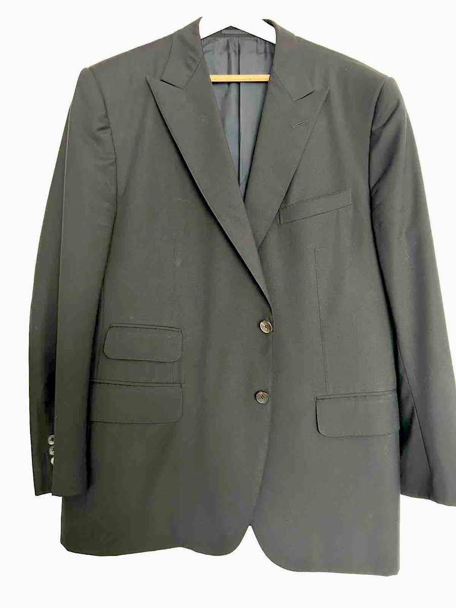 Gucci men's black suit set, pants and blazer size 56R UK