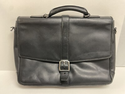 Coach Lexington Flap Business Brief F71073 Black Leather Laptop | eBay