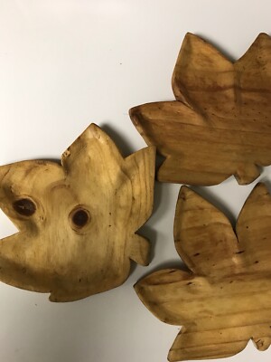 Handcrafted Wood Snack Dishes Made From A Grape Box Boho Retro Set Of 5