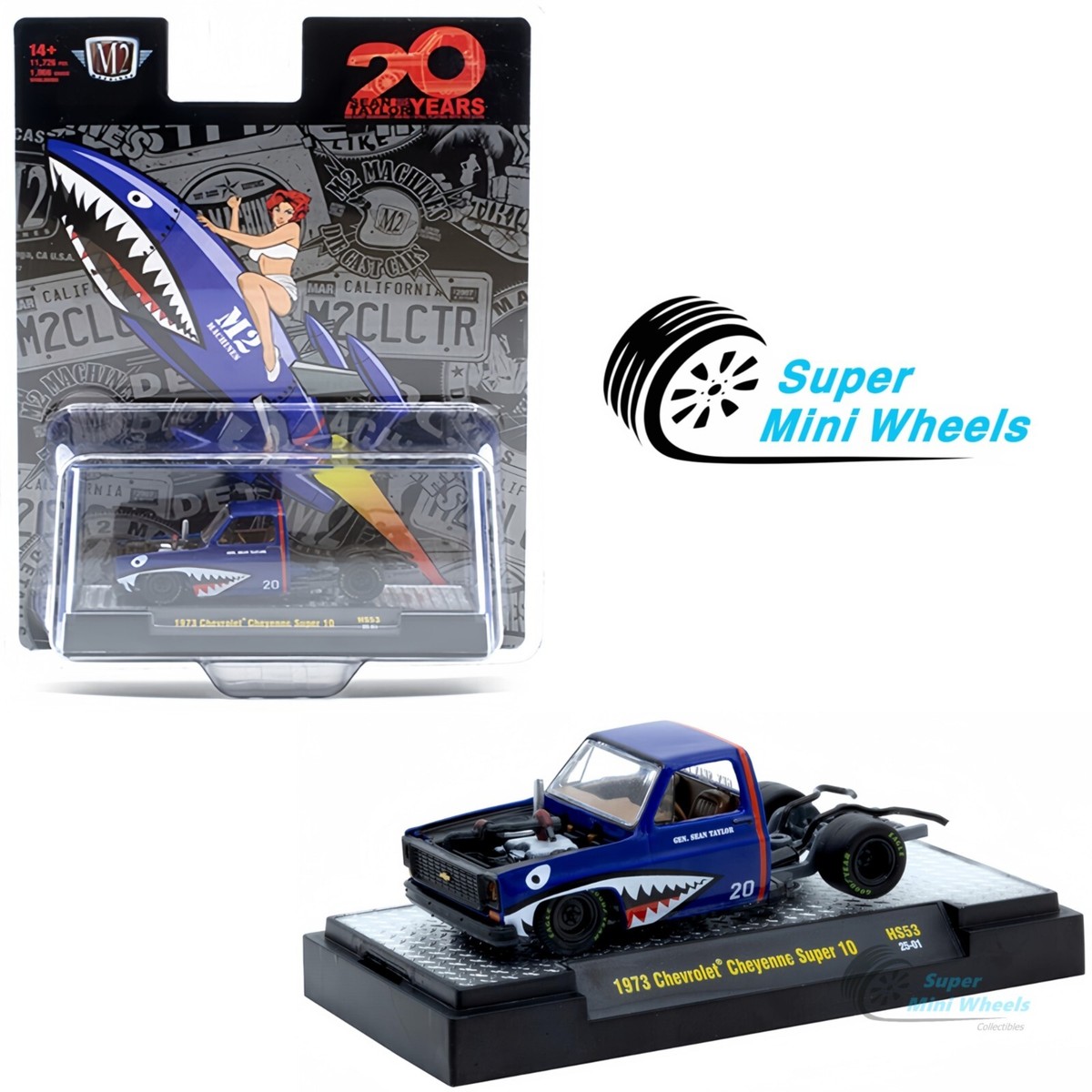 M2マシーン ウォルマート限定　1973 シボレー・シャイアン・スーパー 10 M2 1:64 1973 Chevrolet Cheyenne Super 10 S01 Alloy Car