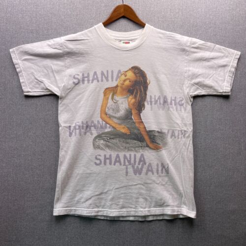 Vtg Shania Twain Graphic Mens M Country Music Singer Album Tour 90's Tee T Shirt - Picture 1 of 9