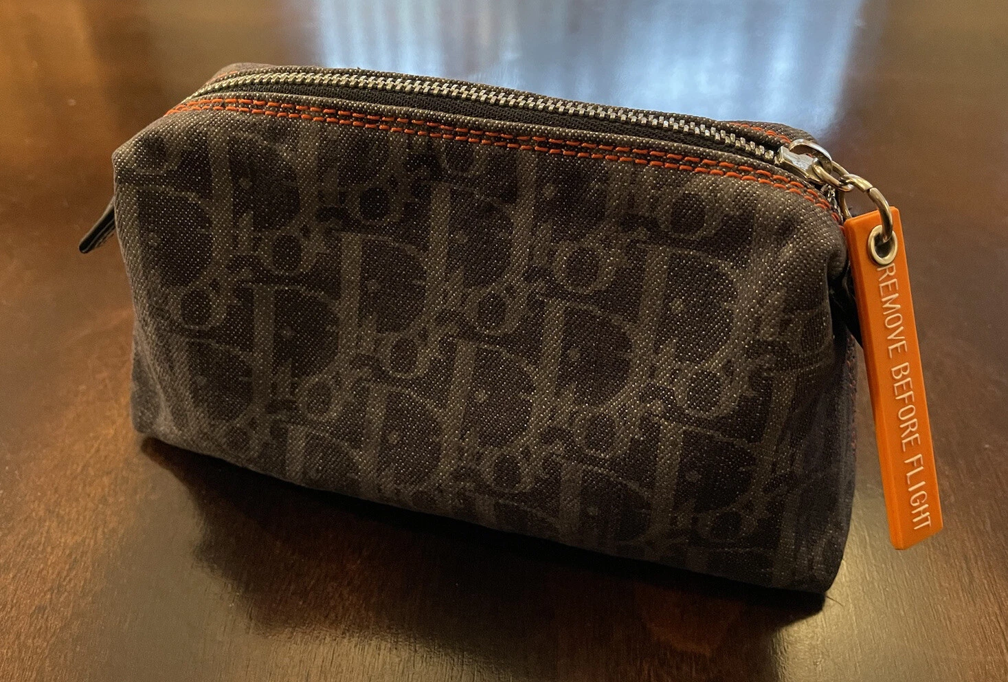 Dior Trotter pochette de vol étui à accessoires pochette cosmétique pochette toile marine