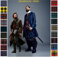 Men  s Traditional Great Kilt   Scottish Highlander Outfit  In 40 Tartan Options