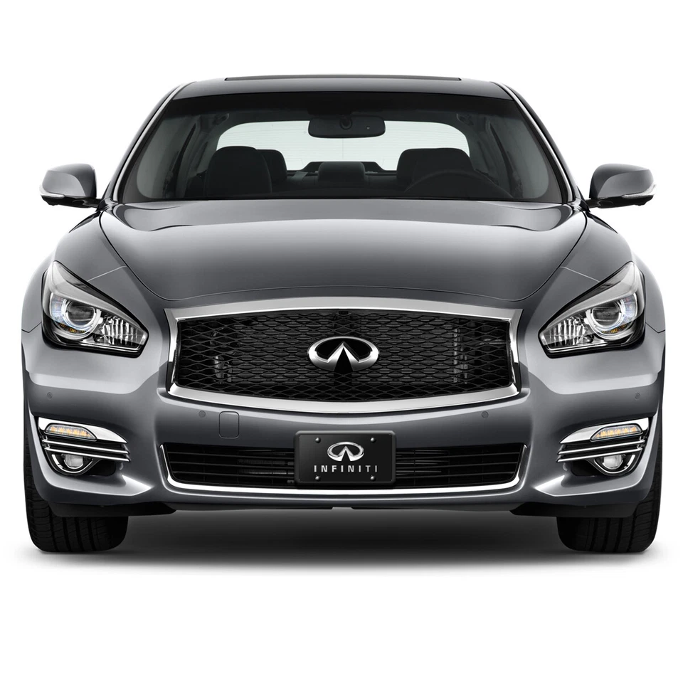 for Infiniti Double 3D Logo Black Stainless Steel License Plate - Image 3 of 4