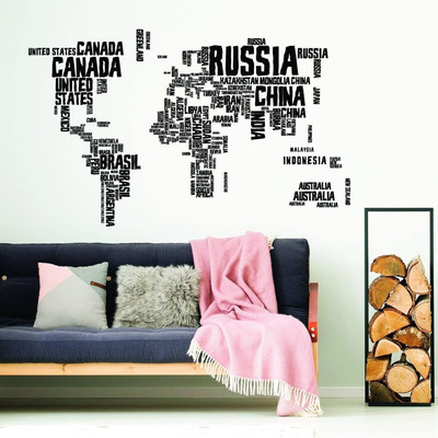 World Expedition Wall Sticker, International Journey Wall Transfer